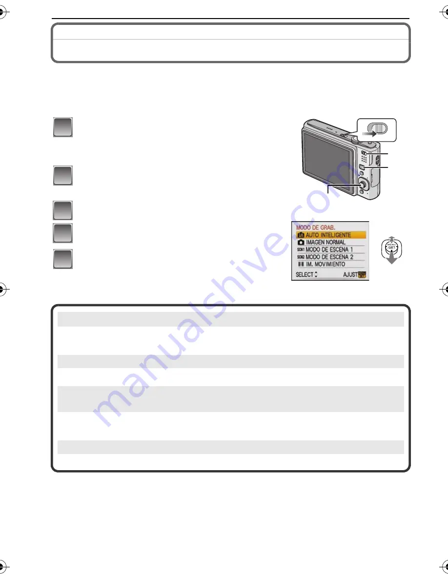 Panasonic Lumix DMC-FS20 Instrucciones De Funcionamiento Download Page 18