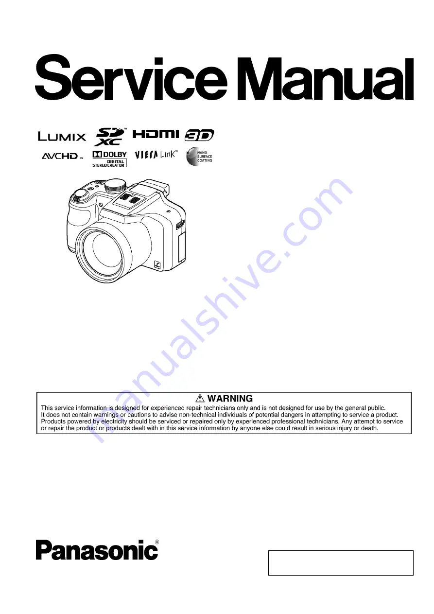 Panasonic LUMIX DMC-FZ47P Service Manual Download Page 1