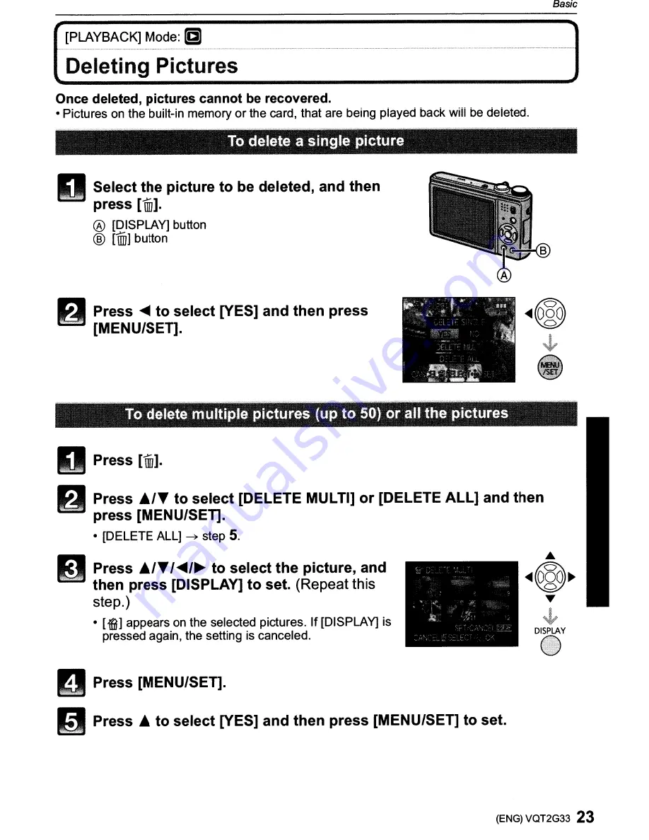 Panasonic Lumix DMC-ZR1 Operating Instructions Manual Download Page 23