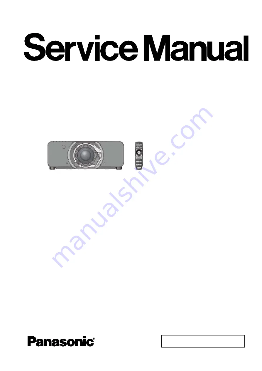 Panasonic PT-DZ13KU Service Manual Download Page 1