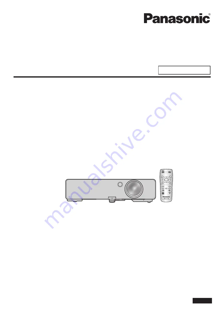 Panasonic PT-LB3U Operating Instructions Manual Download Page 1