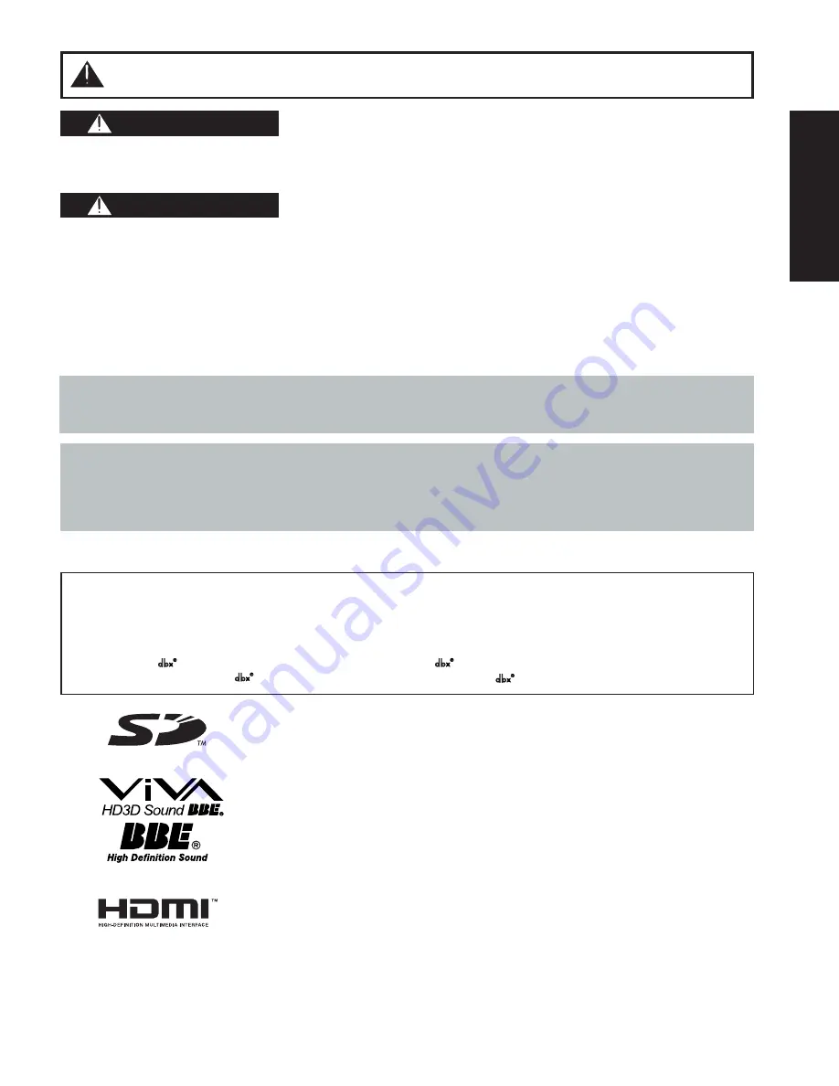 Panasonic PT43LC14 - MULTI MEDIA DISPLAY Operating Instructions Manual Download Page 3