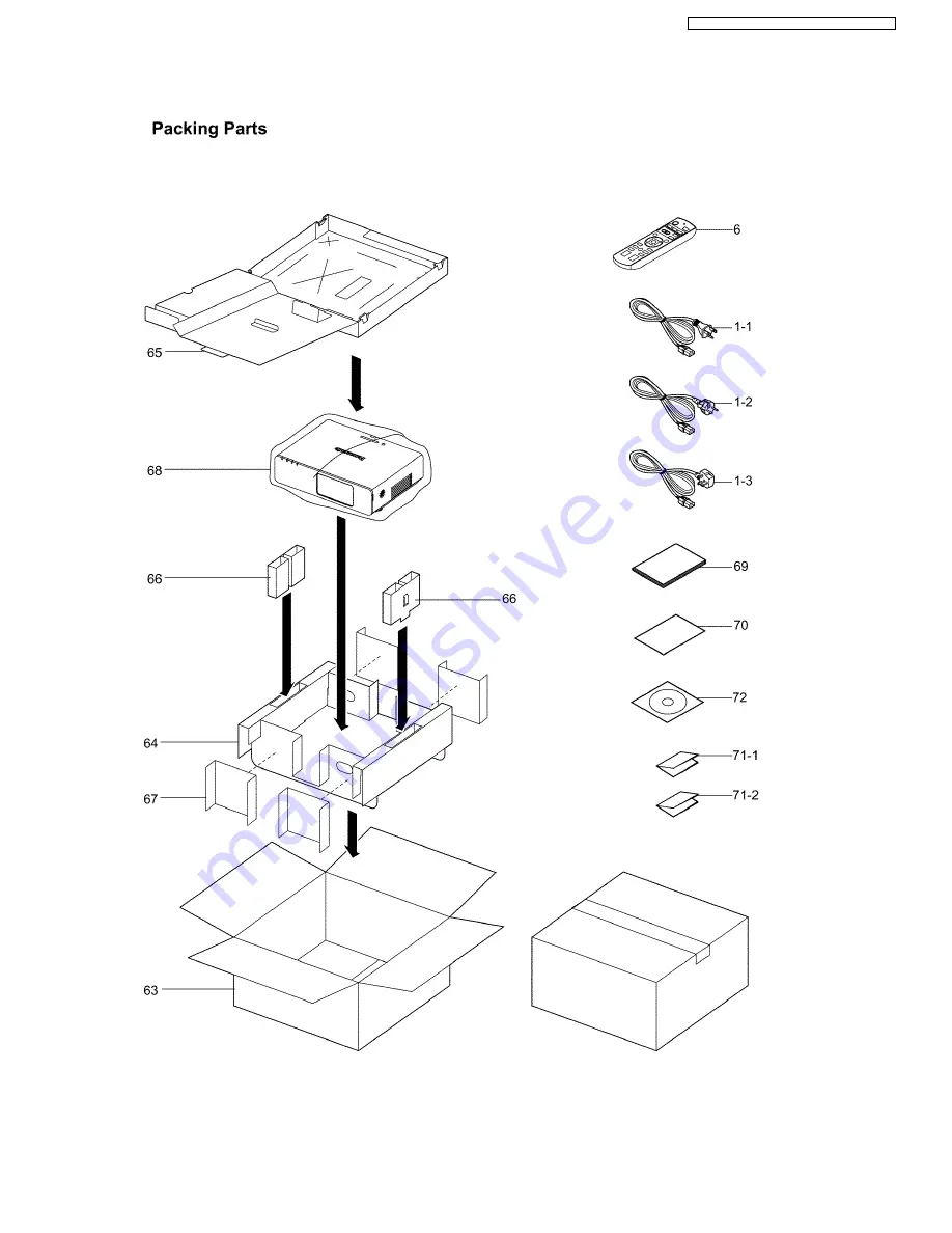 Panasonic PTFW100NTU - LCD PROJEC. WIRELESS Service Manual Download Page 71