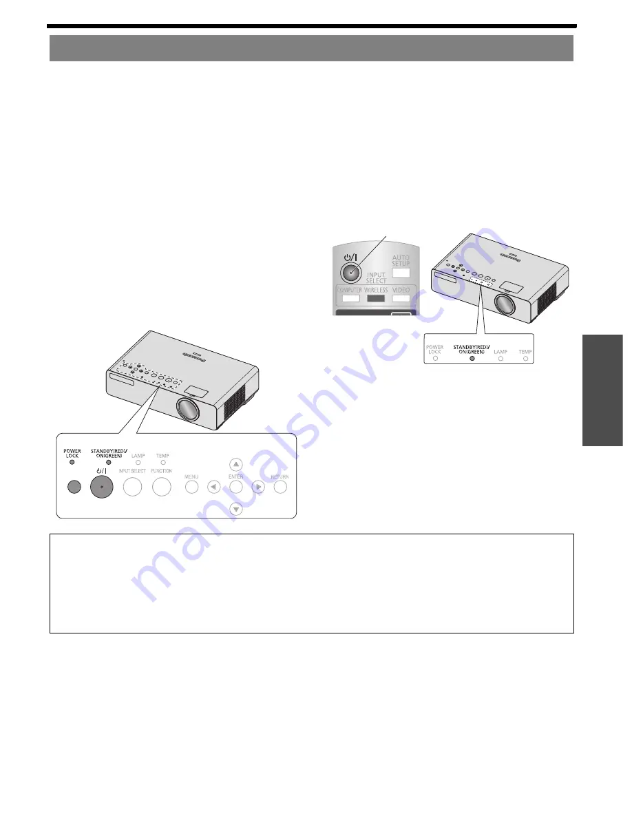 Panasonic PTLB75NTU - LCD PROJECTOR Operating Instructions Manual Download Page 19