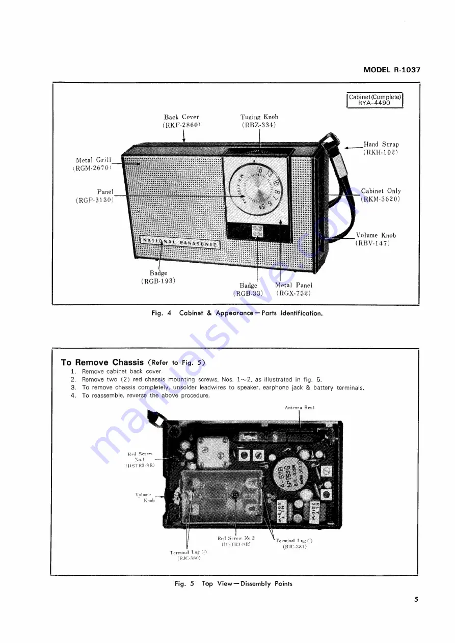 Panasonic R-1037 Скачать руководство пользователя страница 5