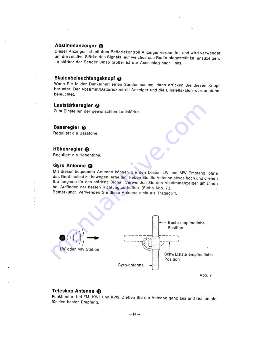 Panasonic RF-1130 Скачать руководство пользователя страница 15