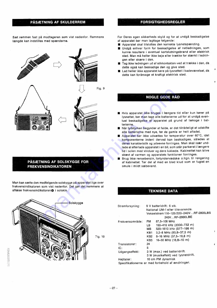 Panasonic RF-2800 LBS Скачать руководство пользователя страница 28