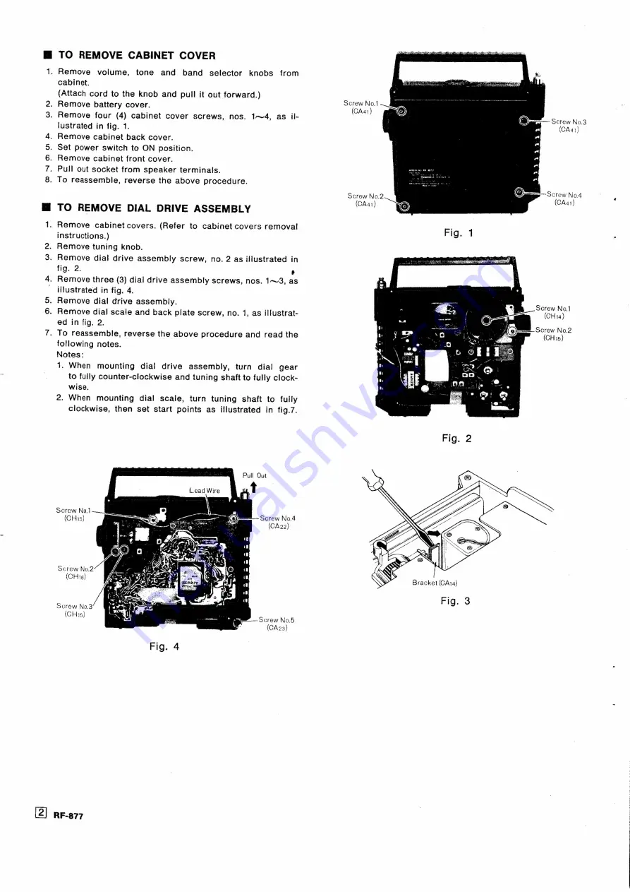 Panasonic RF-877 Скачать руководство пользователя страница 2