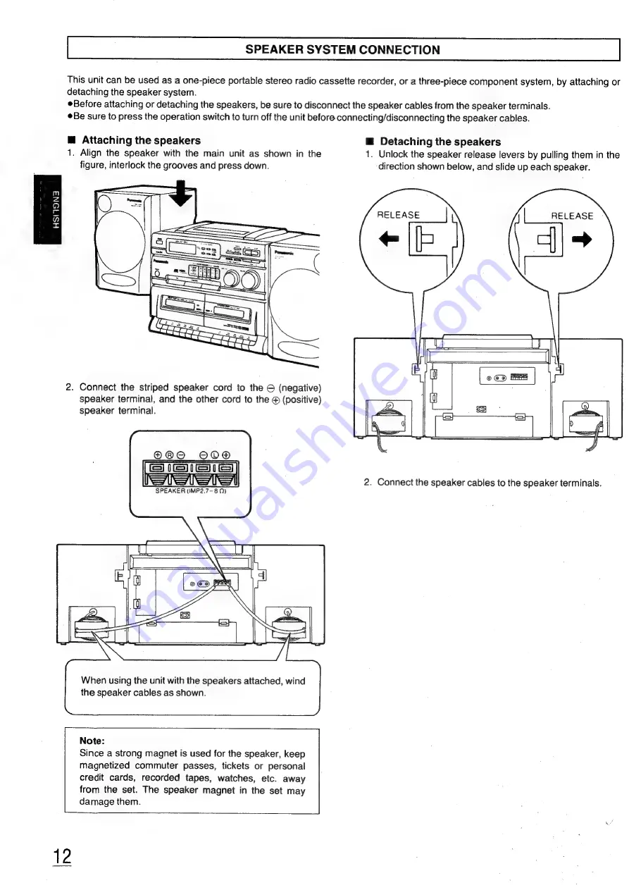 Panasonic RX-DT610 Скачать руководство пользователя страница 12