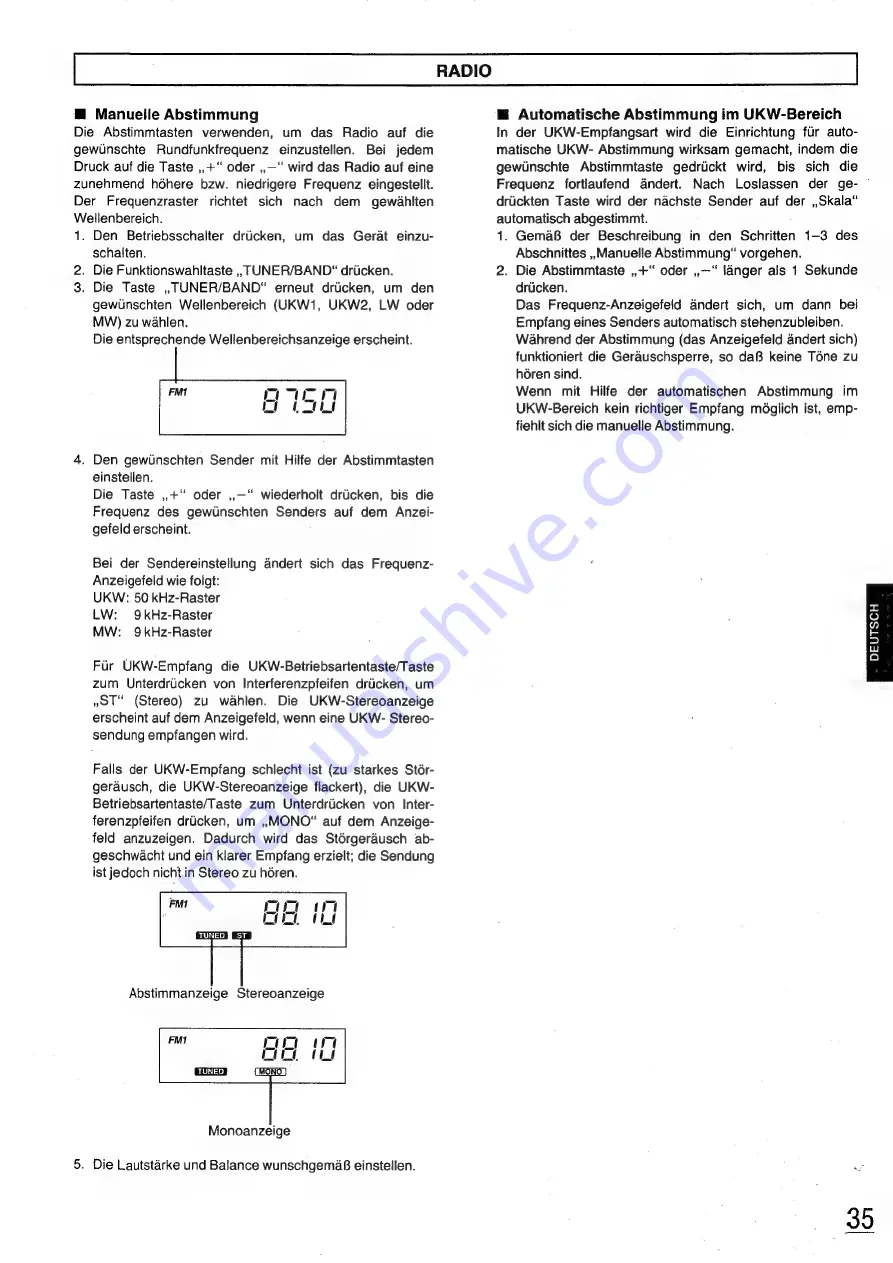 Panasonic RX-DT610 Скачать руководство пользователя страница 35