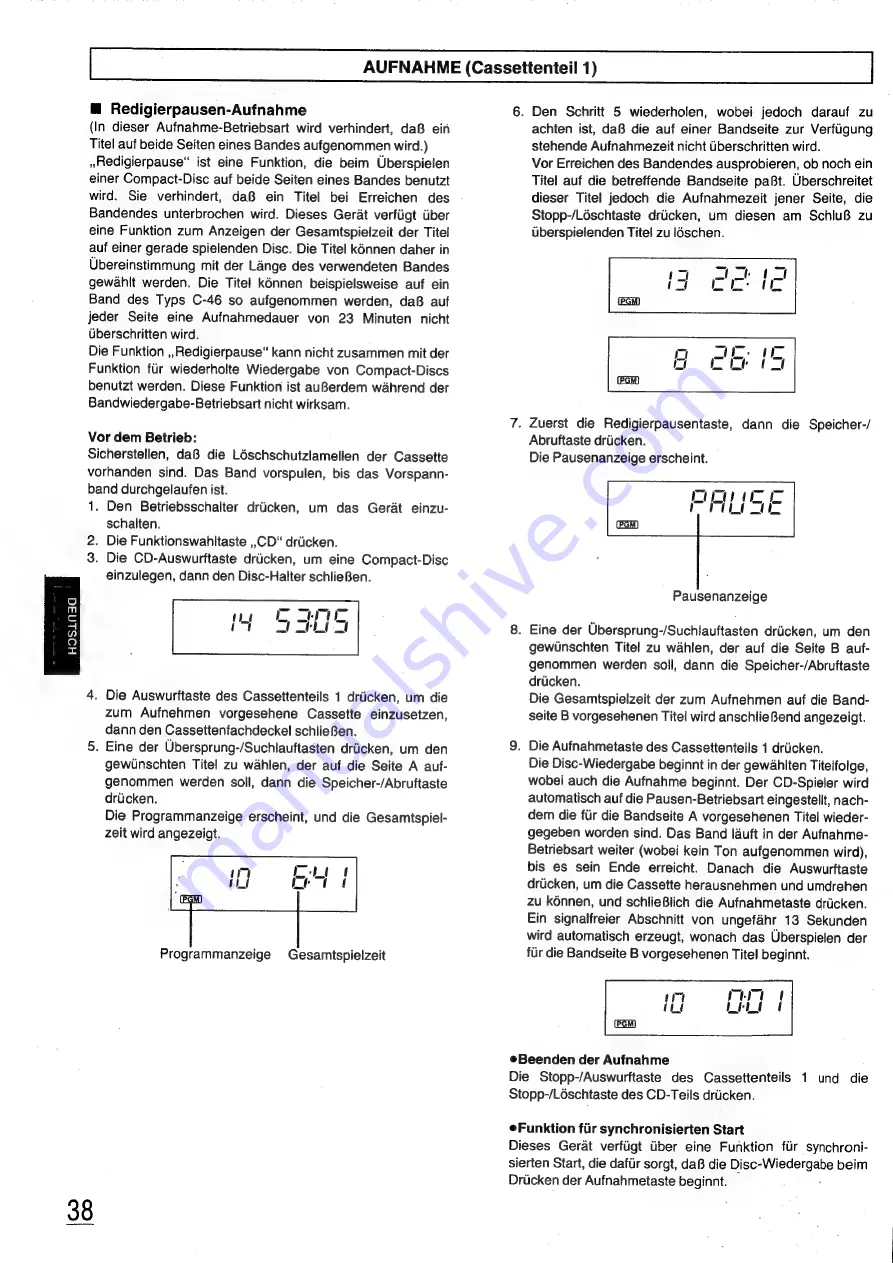 Panasonic RX-DT610 Скачать руководство пользователя страница 38