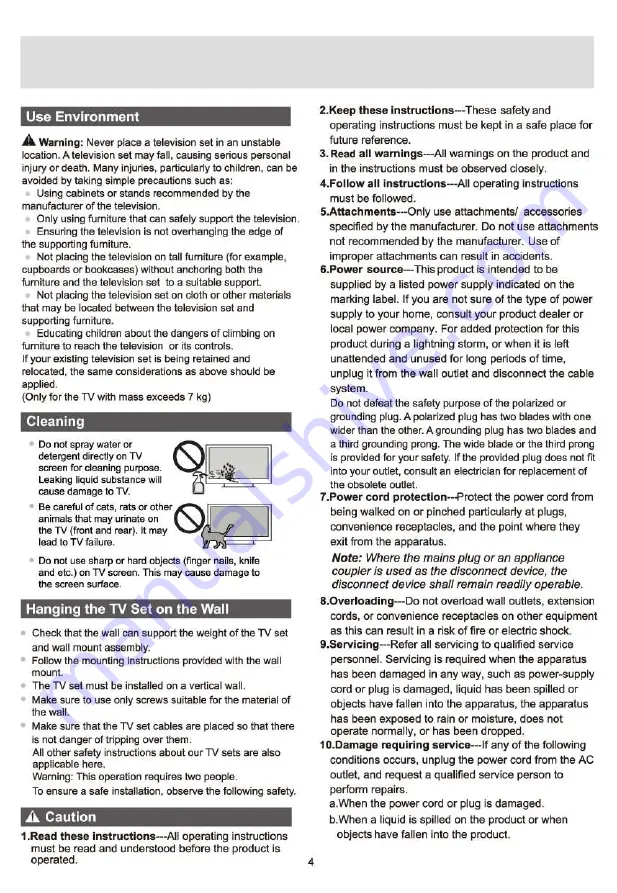 Panasonic TH-75HX600K Operating Instructions Manual Download Page 4