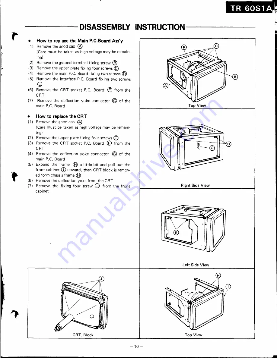 Panasonic TR-60S1A Service Manual Download Page 11