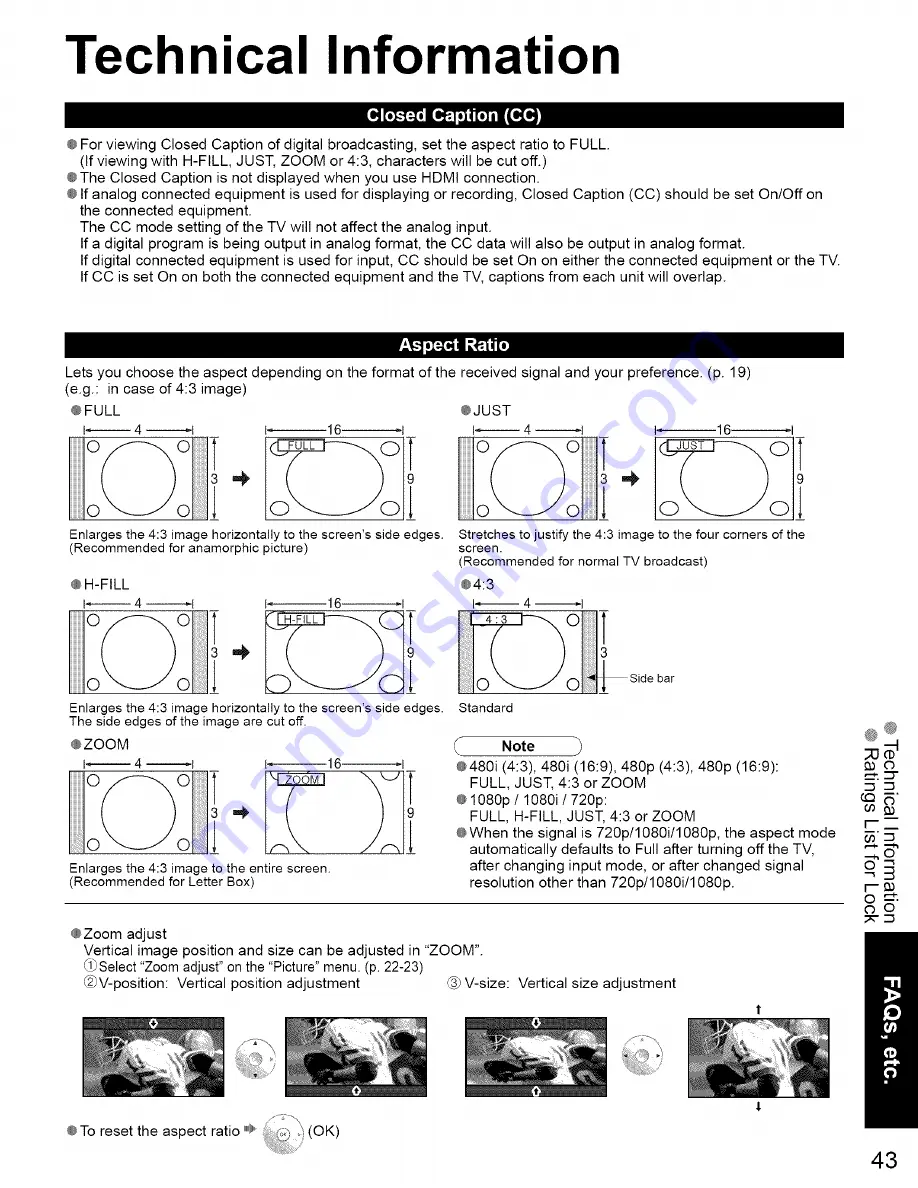 Panasonic Viera TC-26LX70 Operating Instructions Manual Download Page 43