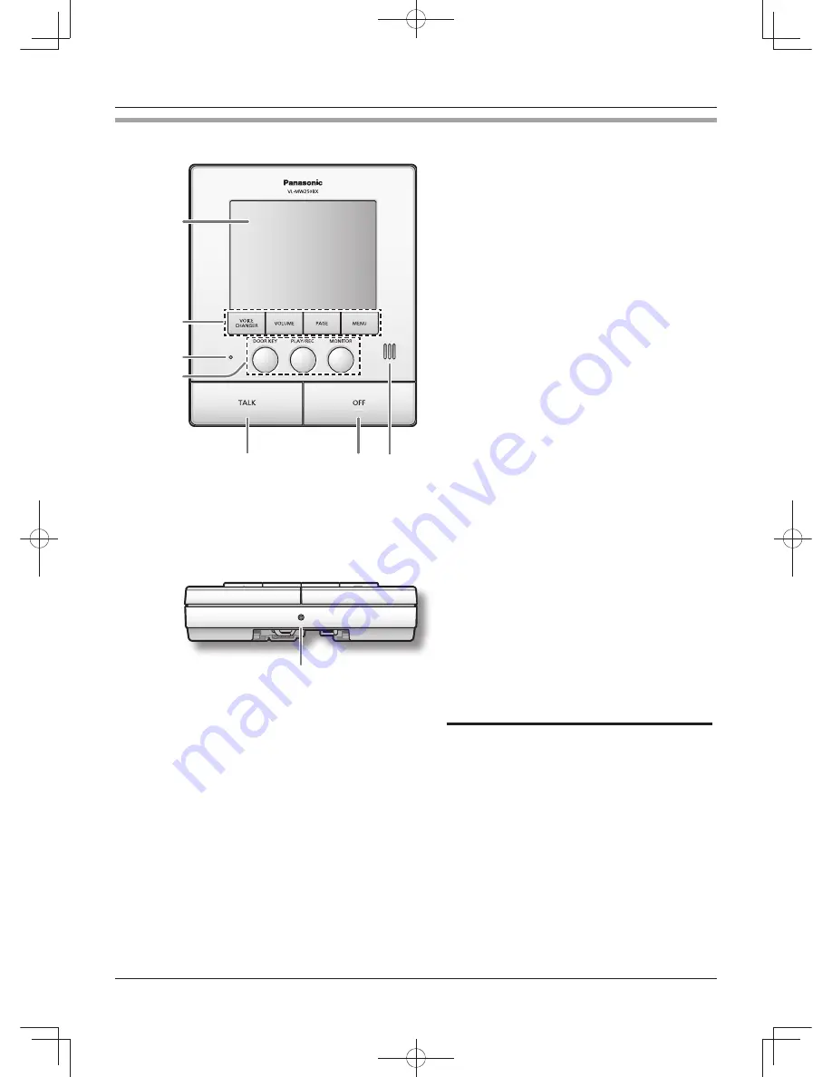 Panasonic VL-SW250BX Operating Instructions Manual Download Page 10