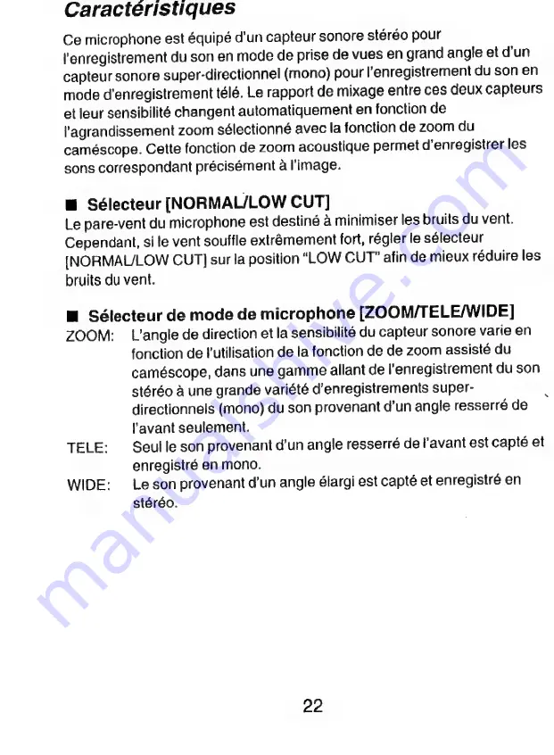 Panasonic VW-VMS1E Operating Instructions Manual Download Page 22