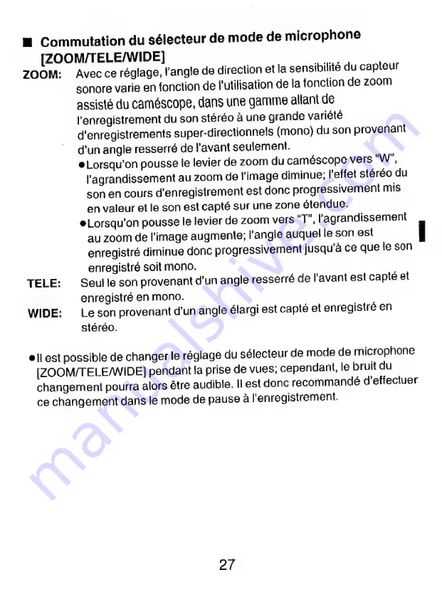 Panasonic VW-VMS1E Operating Instructions Manual Download Page 27