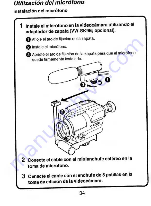 Panasonic VW-VMS1E Operating Instructions Manual Download Page 34