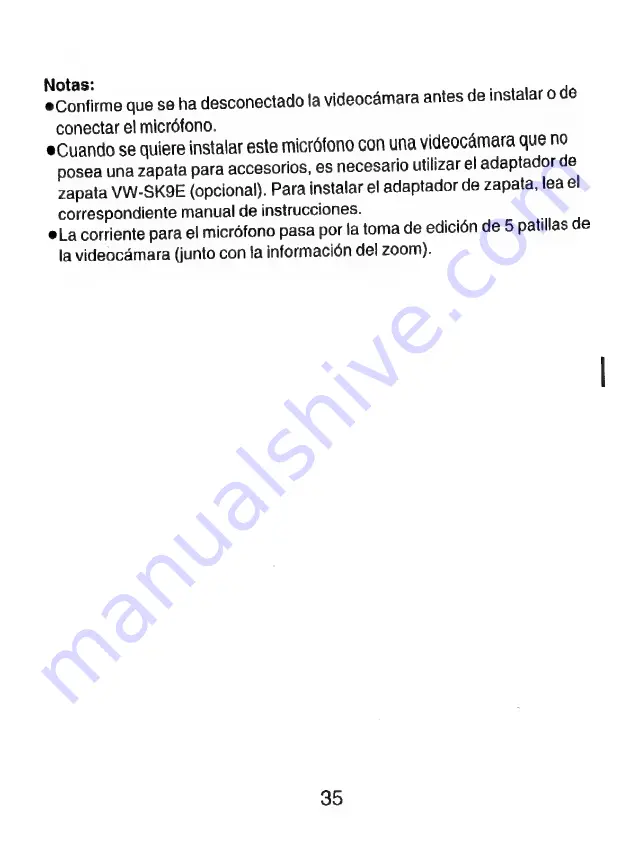 Panasonic VW-VMS1E Operating Instructions Manual Download Page 35