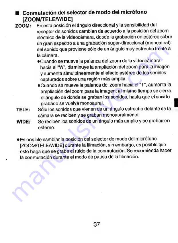 Panasonic VW-VMS1E Operating Instructions Manual Download Page 37