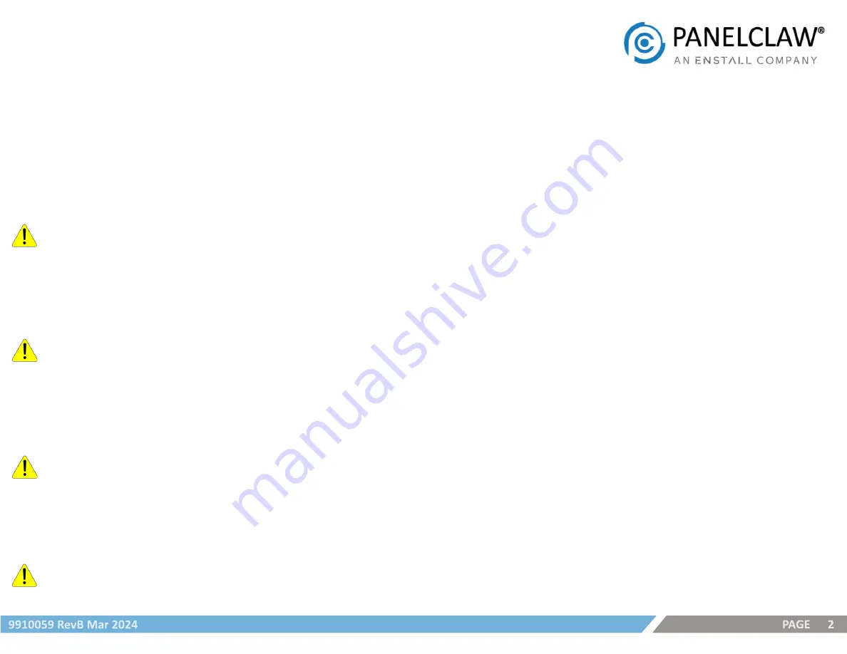 PanelClaw clawFRplus 10 Degree Скачать руководство пользователя страница 2