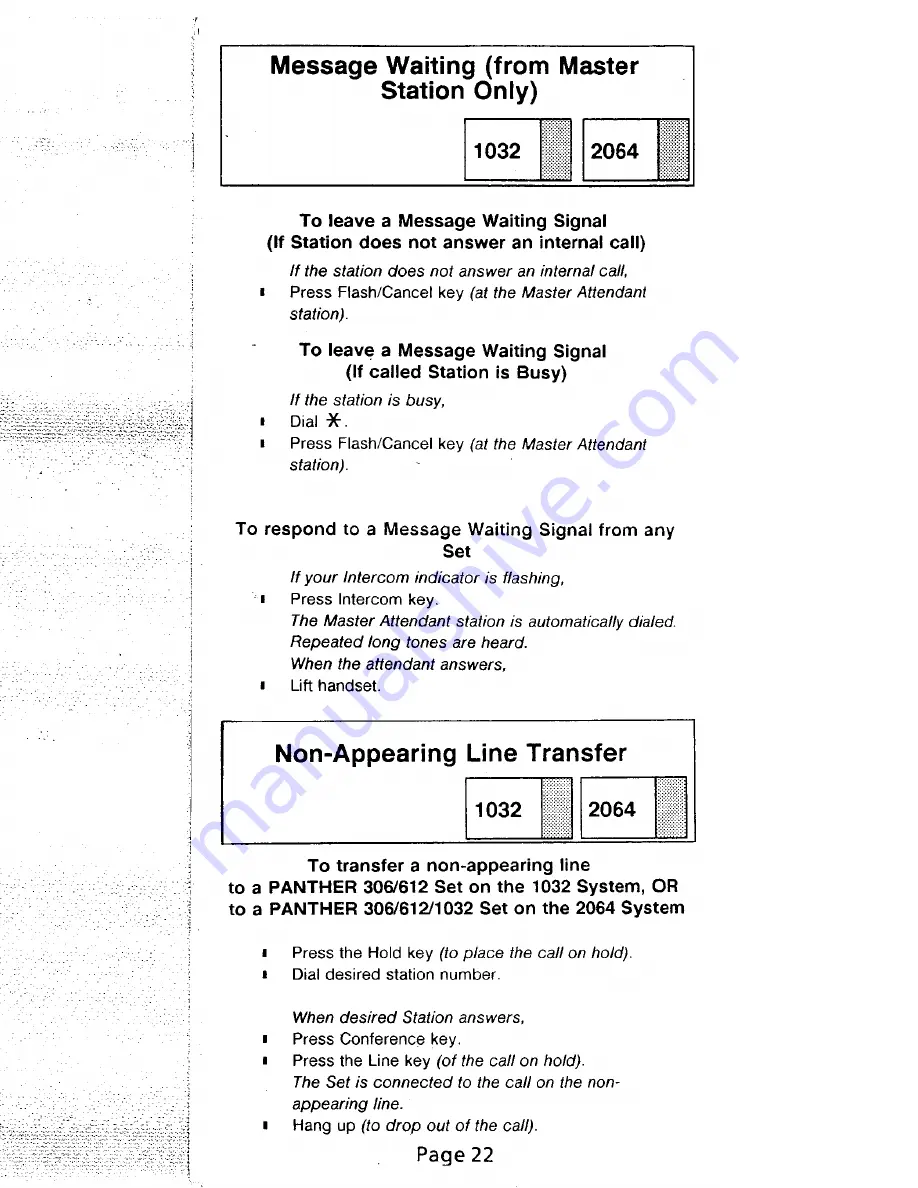 Panther Panther II 1032 Quick Reference Manual Download Page 24