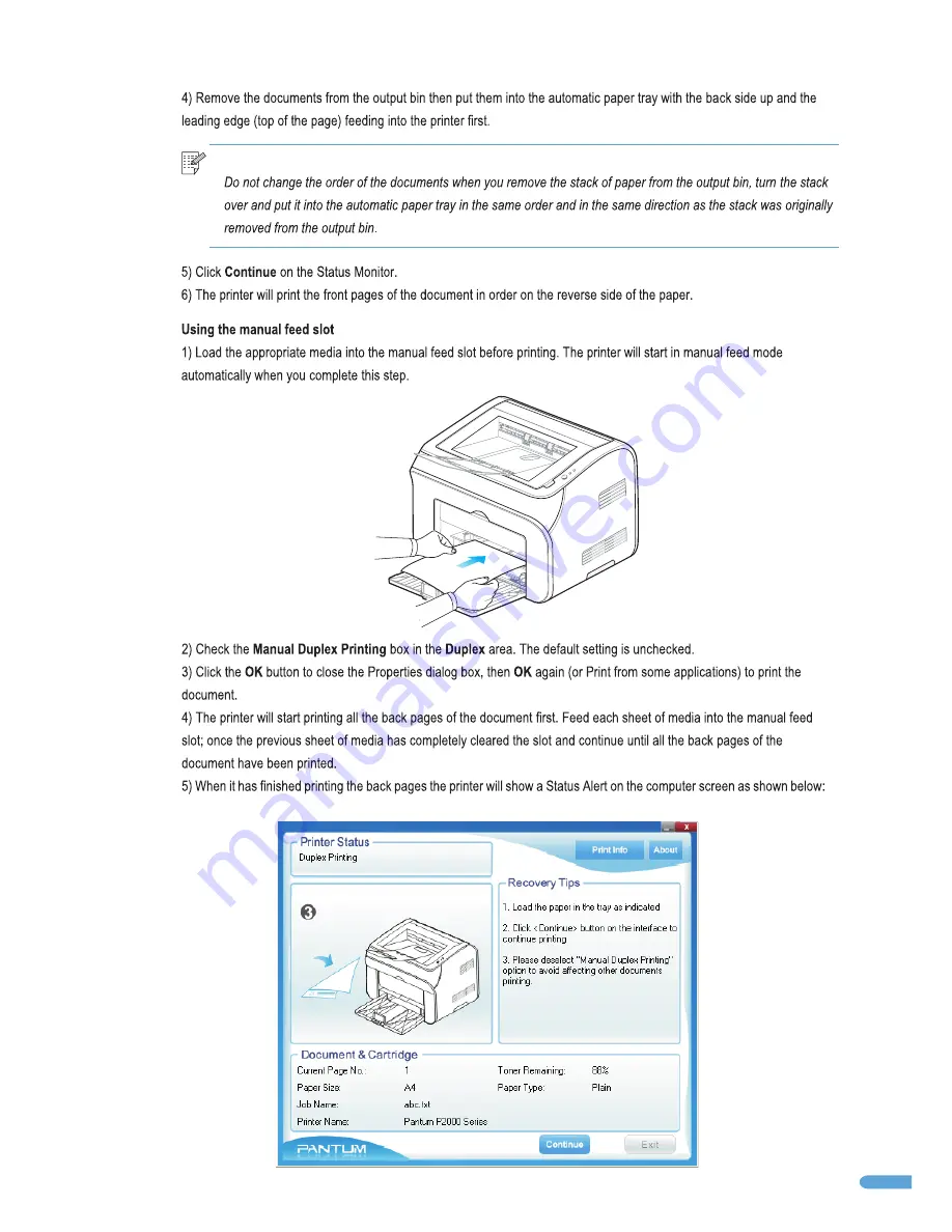 Pantum P1000 Series User Manual Download Page 29