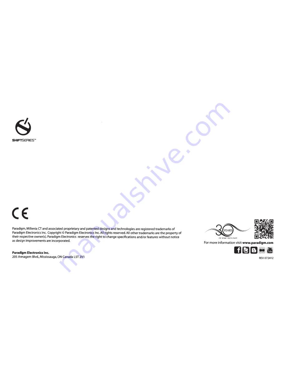 Paradigm Millenia One CT Manual Download Page 4