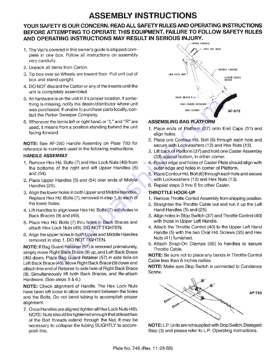 Parker VAC-35 Owner'S Manual Download Page 3