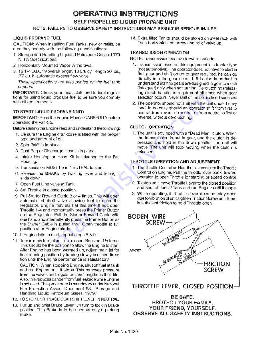 Parker VAC-35 Owner'S Manual Download Page 6