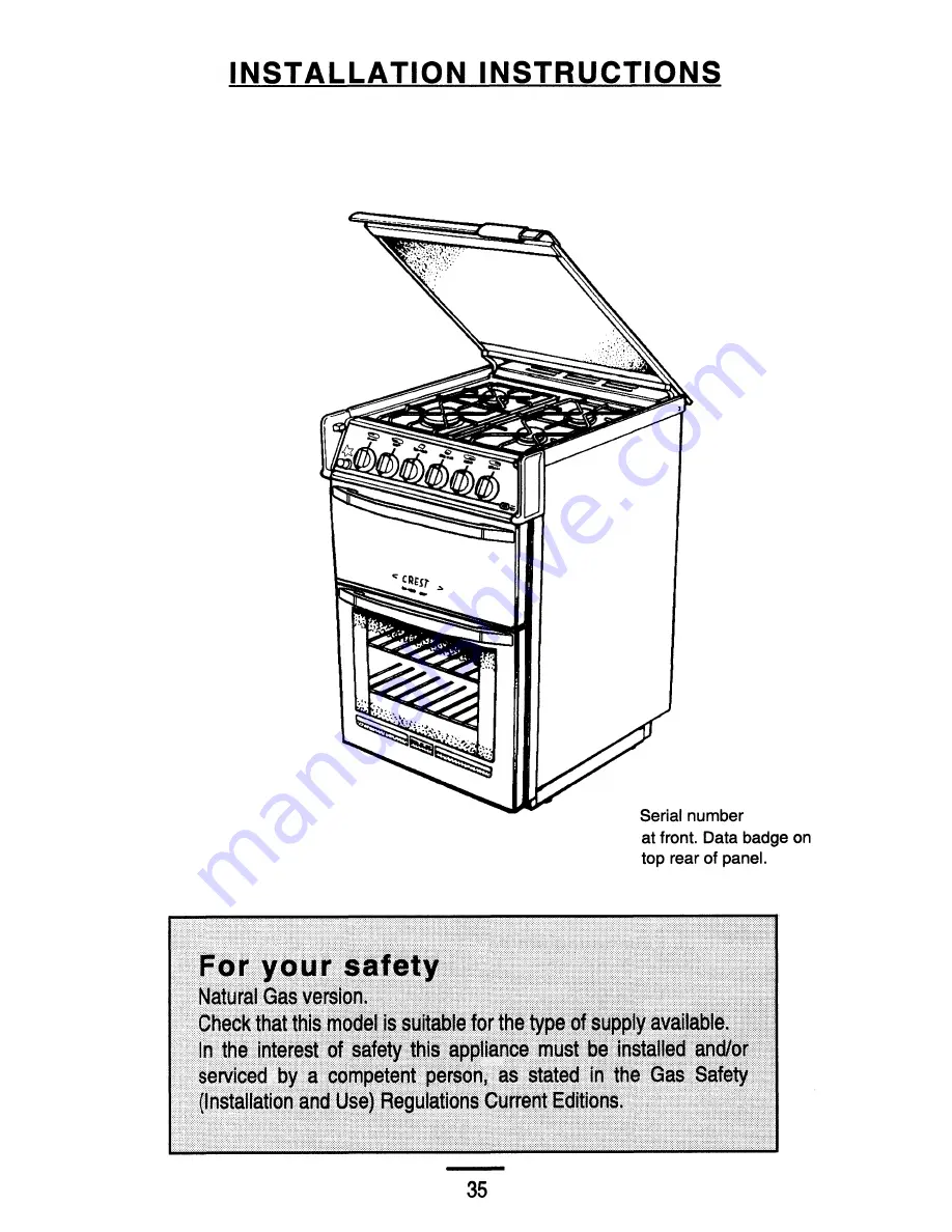 Parkinson Cowan CREST Owners Handbook And Installation Instructions Download Page 35