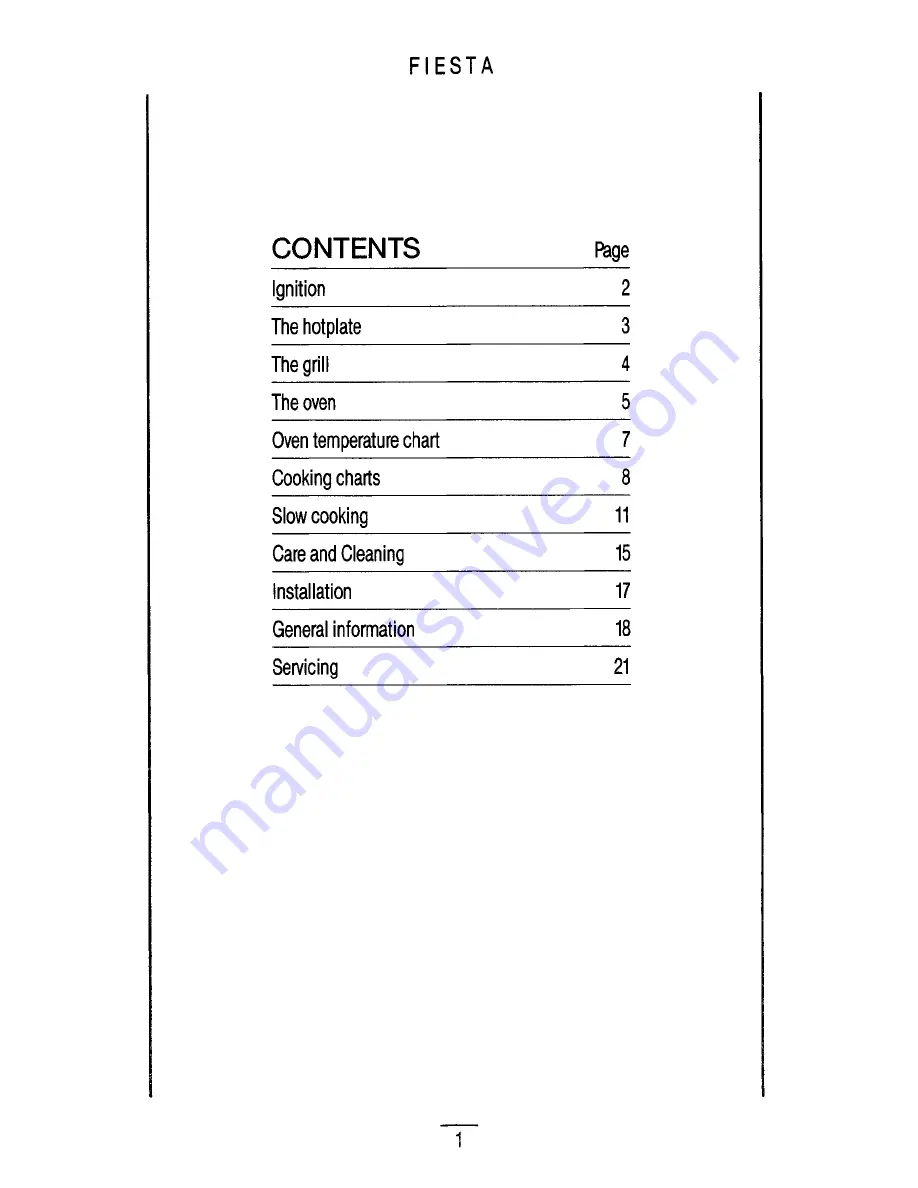 Parkinson Cowan FIESTA Instruction Book Download Page 3