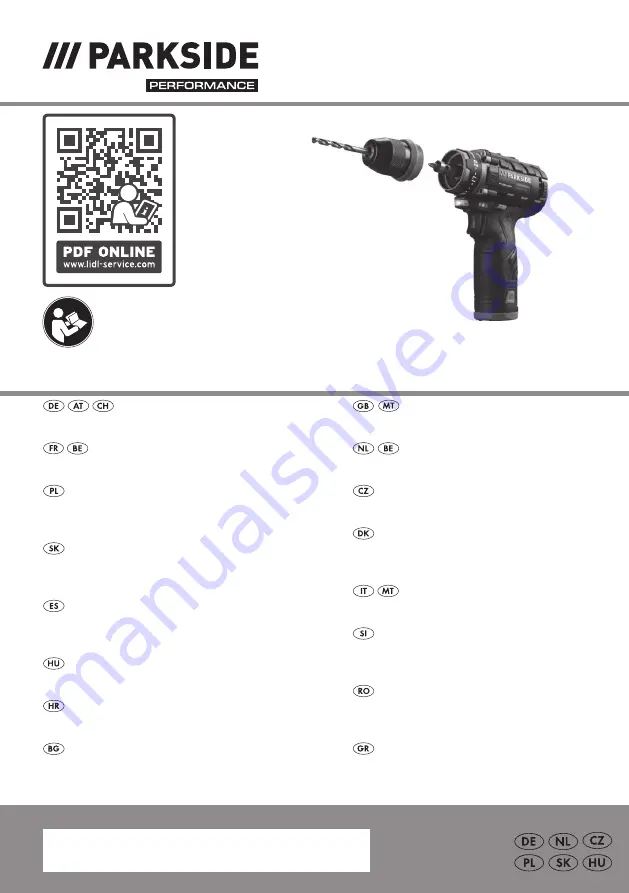 Parkside Performance PBSPA 12 C3 Translation Of The Original Instructions Download Page 1