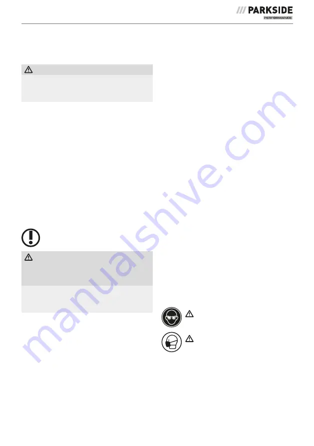 Parkside Performance PWSAP 40-Li A1 Translation Of The Original Instructions Download Page 39