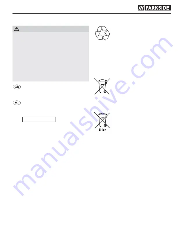 Parkside 339097 1910 Original Instructions Manual Download Page 35