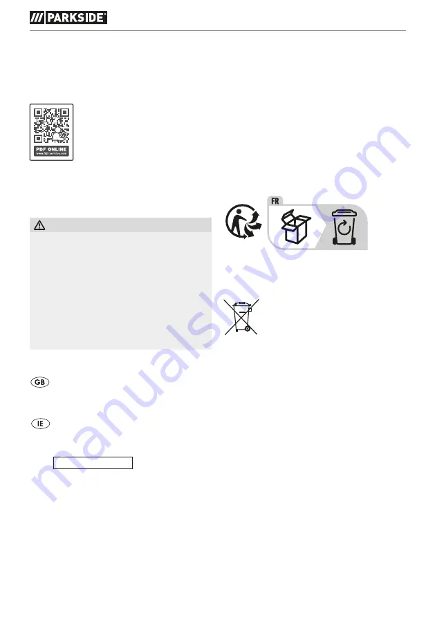 Parkside 421306 2201 Instructions Manual Download Page 11