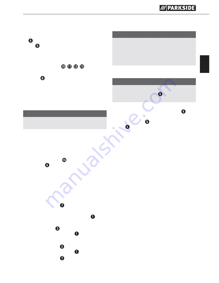 Parkside PDSP 1000 B2 Operation Manual Download Page 25