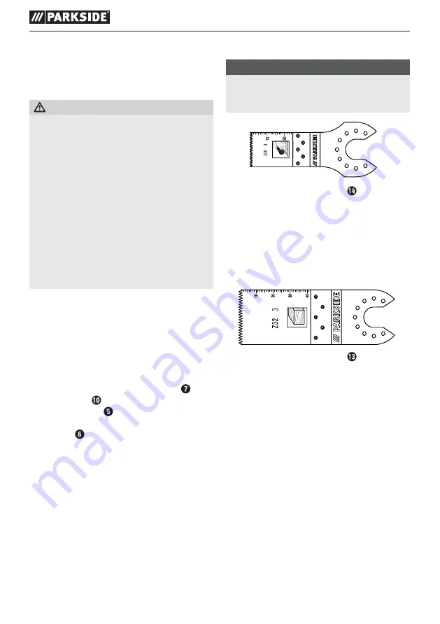 Parkside PMFW 310 C2 Instructions Manual Download Page 9