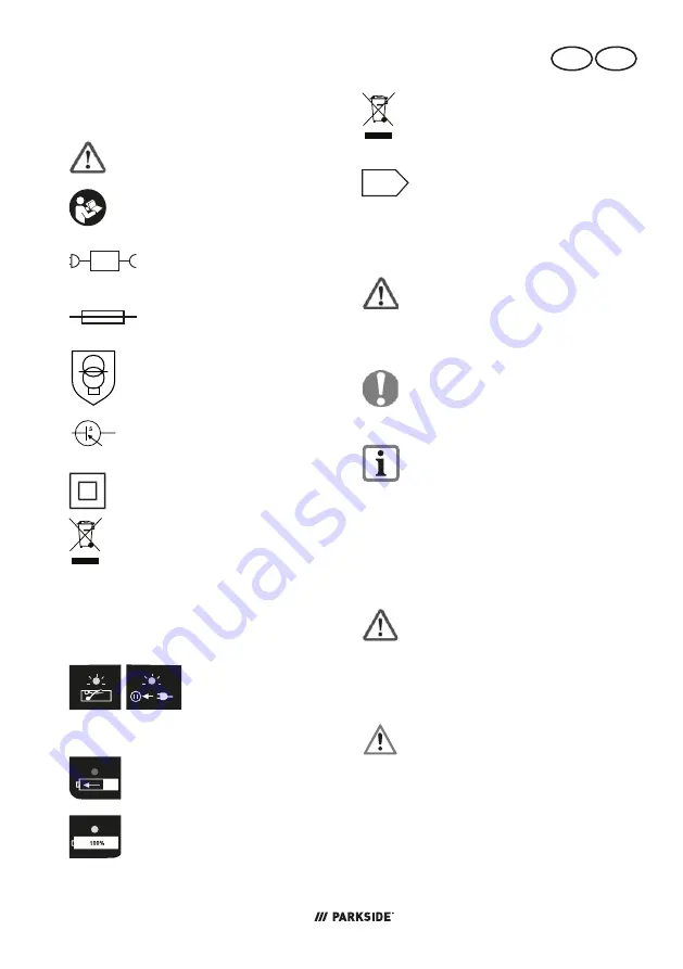 Parkside PMRA 20-Li B2 Скачать руководство пользователя страница 75