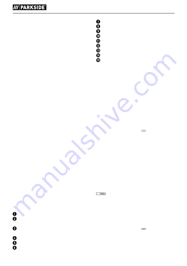 Parkside PSBSA 20-LI B2 Original Instructions Manual Download Page 7