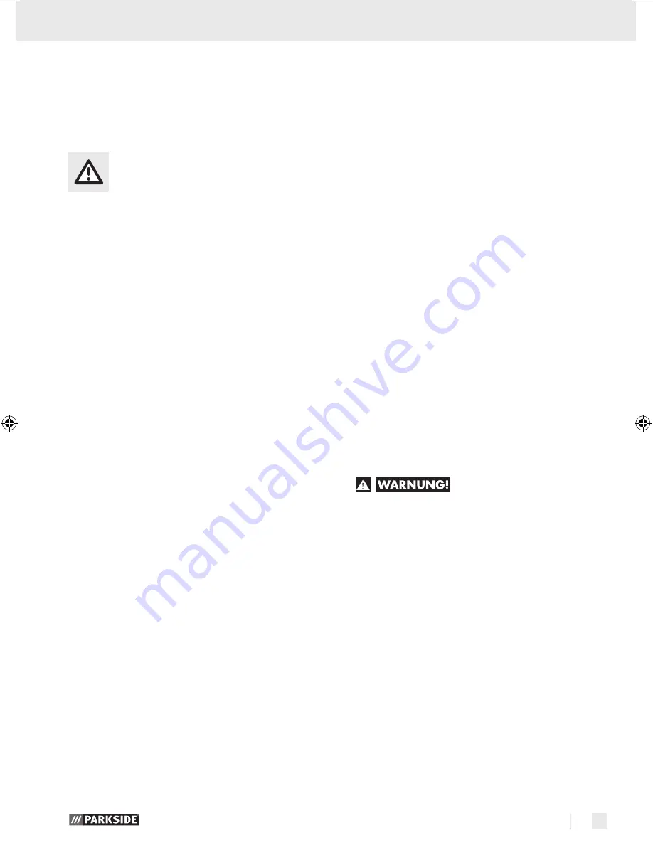 Parkside PWS 230 A1 Operation Manual Download Page 85