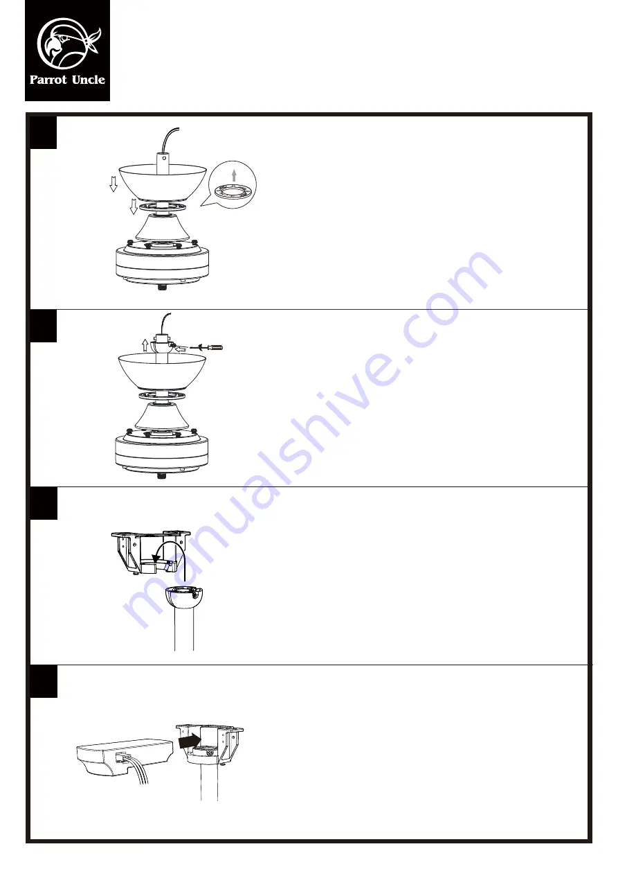 Parrot Uncle F6116BK110V Installation & Operating Instructions Manual Download Page 5