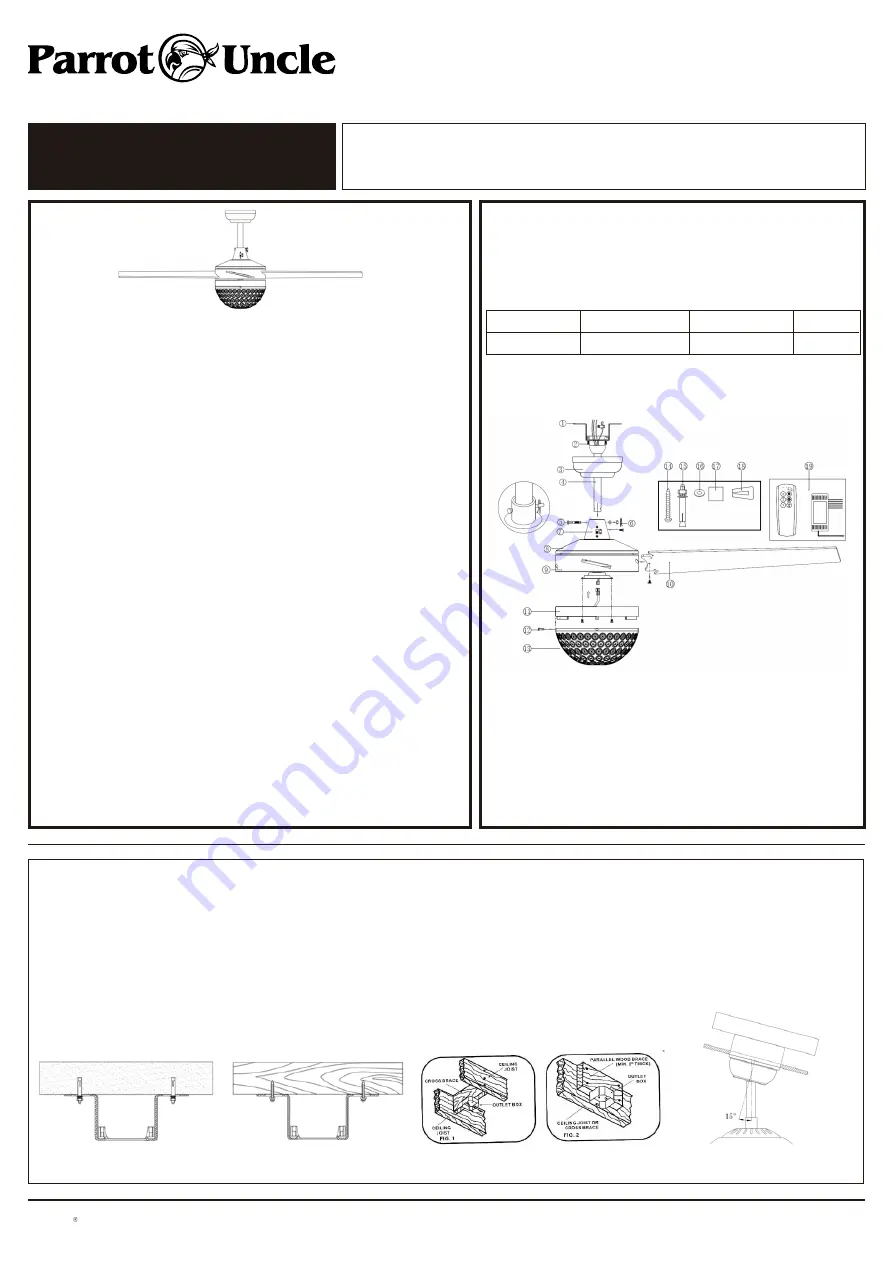 Parrot Uncle F6208 Скачать руководство пользователя страница 1