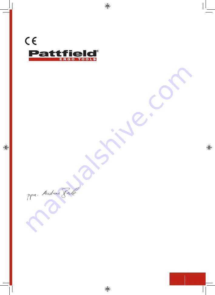 Pattfield Ergo Tools PE-1200 Manual Download Page 45