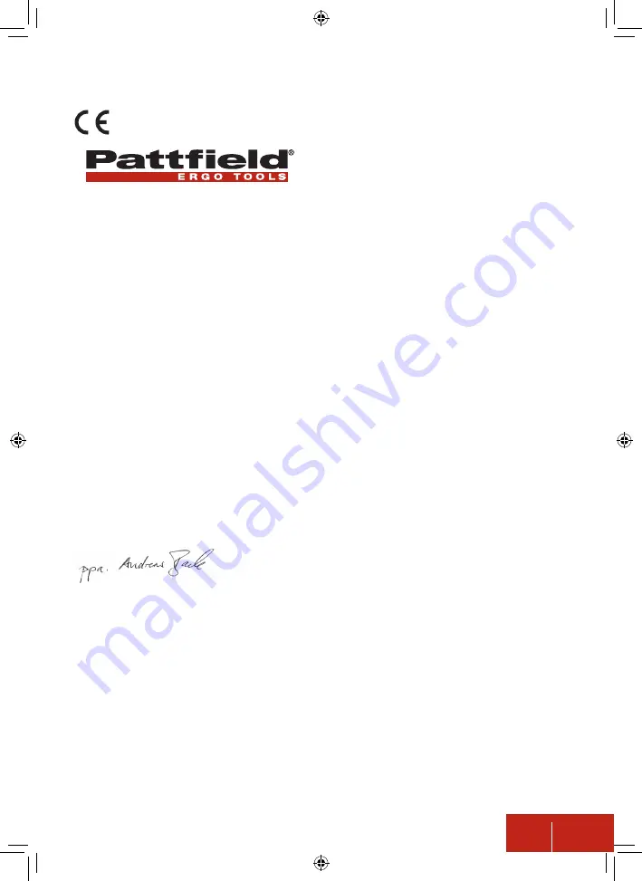 Pattfield Ergo Tools PE-125WS Manual Download Page 107