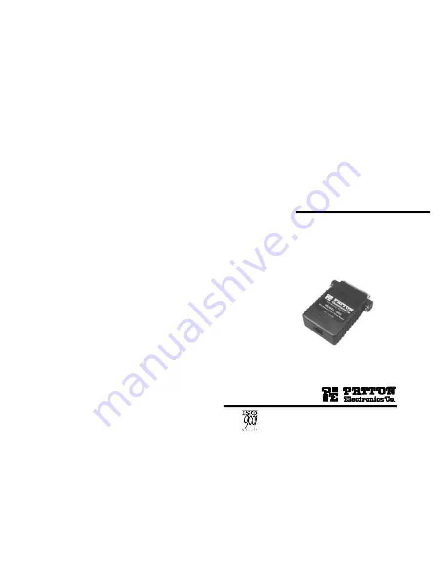 Patton electronics 1005 User Manual Download Page 1