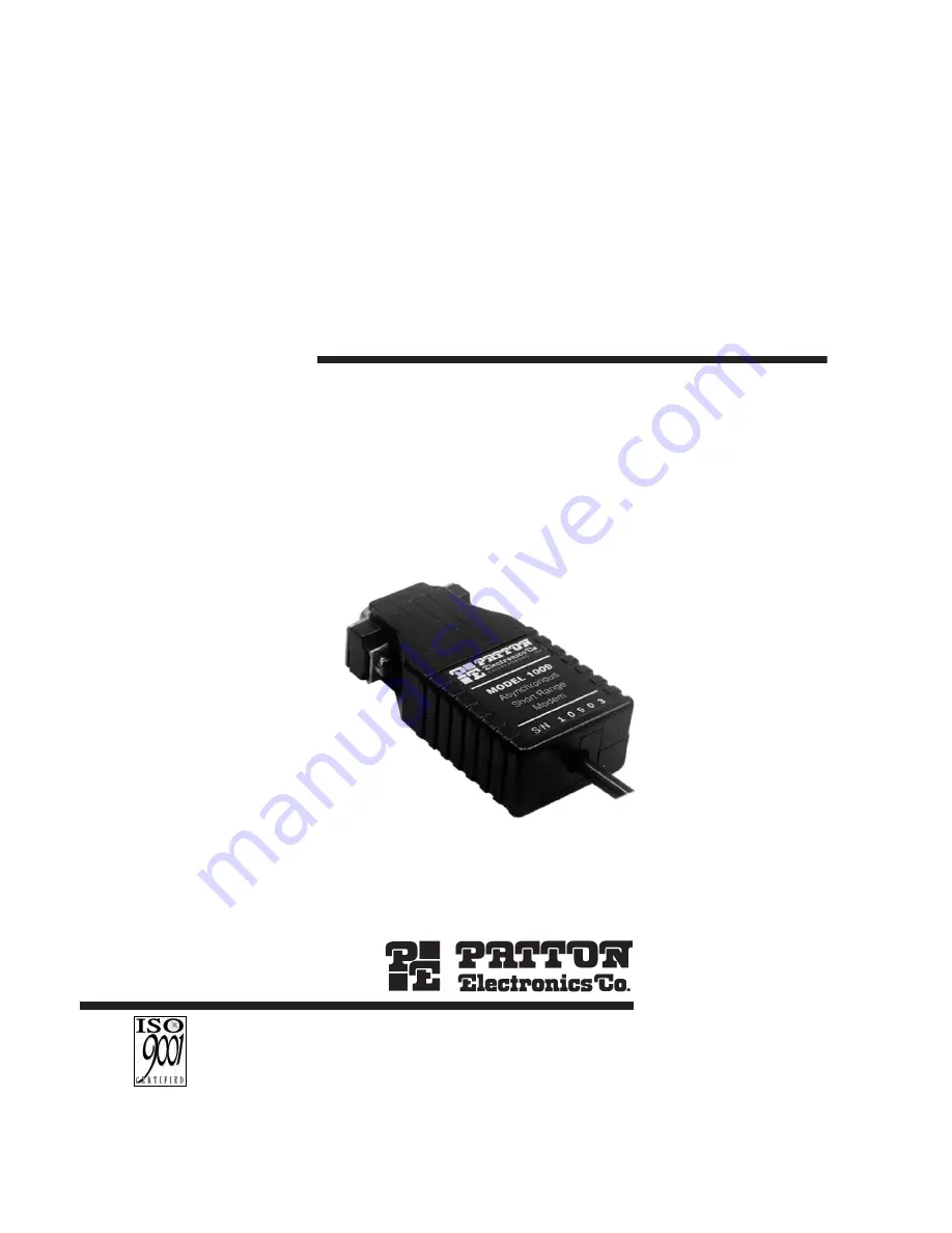 Patton electronics 1008 User Manual Download Page 1