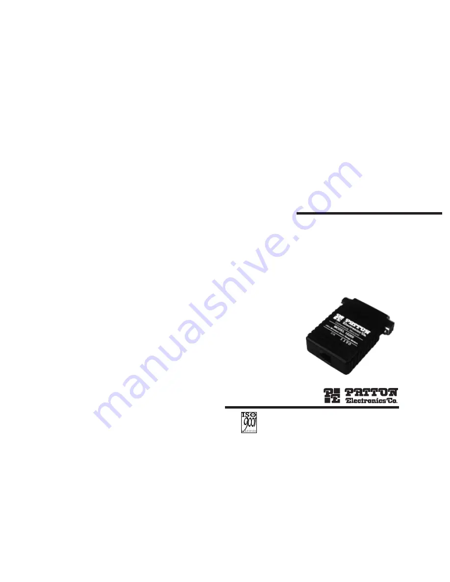 Patton electronics 1020 User Manual Download Page 1