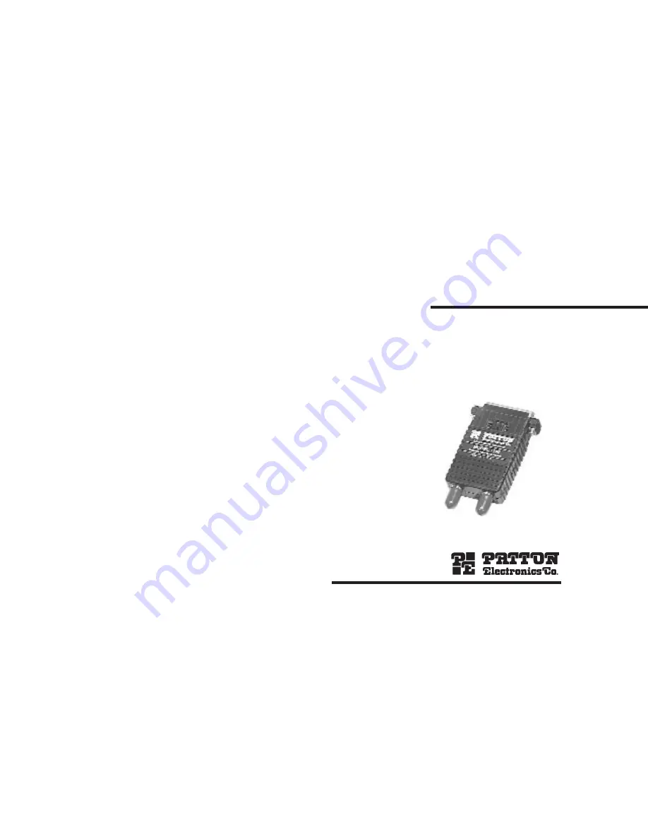 Patton electronics 1140 User Manual Download Page 1