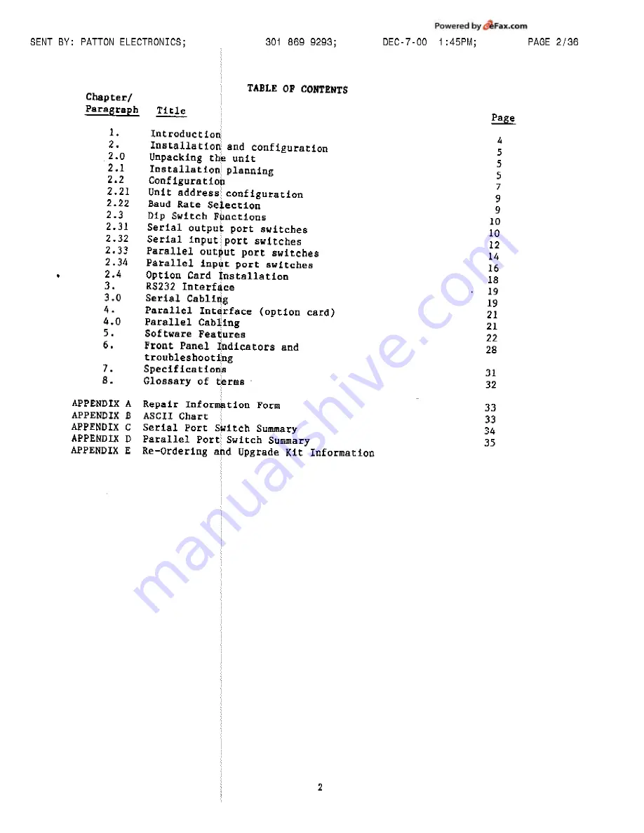 Patton electronics 360 User Manual Download Page 2